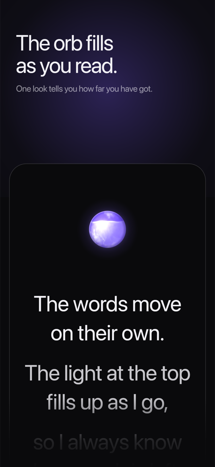 The orb, nearly full of light